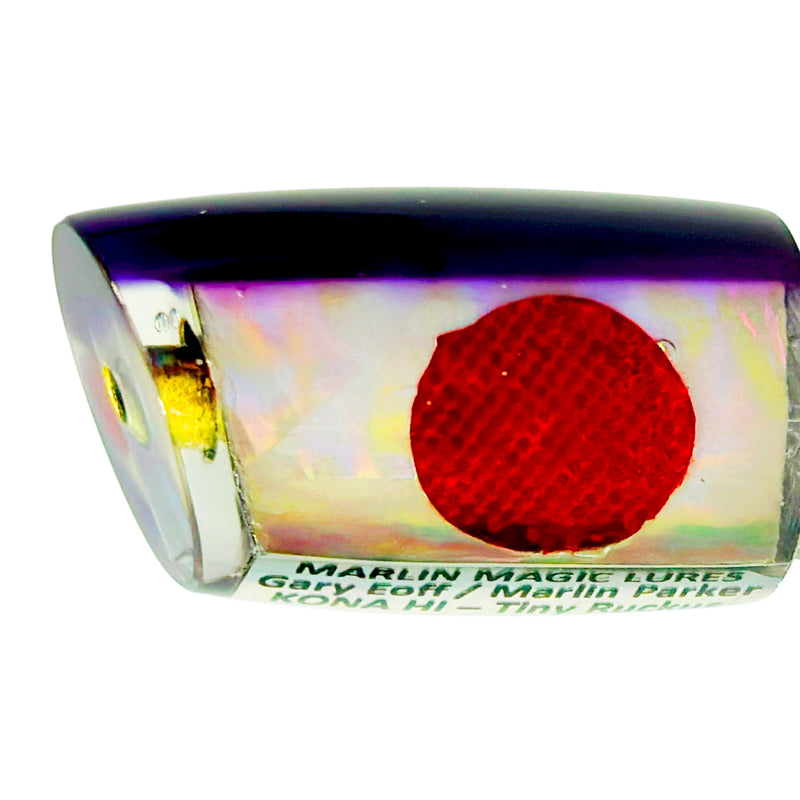 Load image into Gallery viewer, Marlin Magic Tiny Ruckus-Lure - Skirted Trolling-Marlin Magic-Purple Red Eye Head-Fishing Station