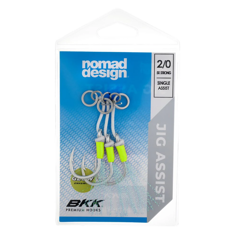 Load image into Gallery viewer, Nomad Design Jig Assist Hooks - Single 5X Strong Chartreuse