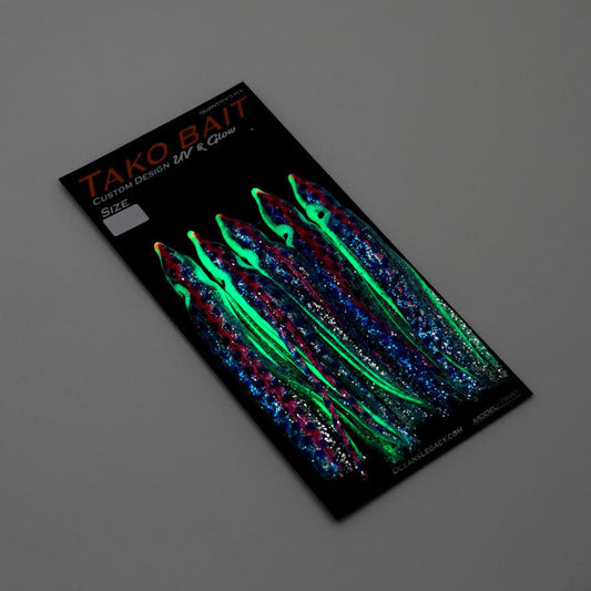 Ocean's Legacy Tako Bait-Skirt-Ocean's Legacy-Blue Pink Silver Glow-100mm-Fishing Station