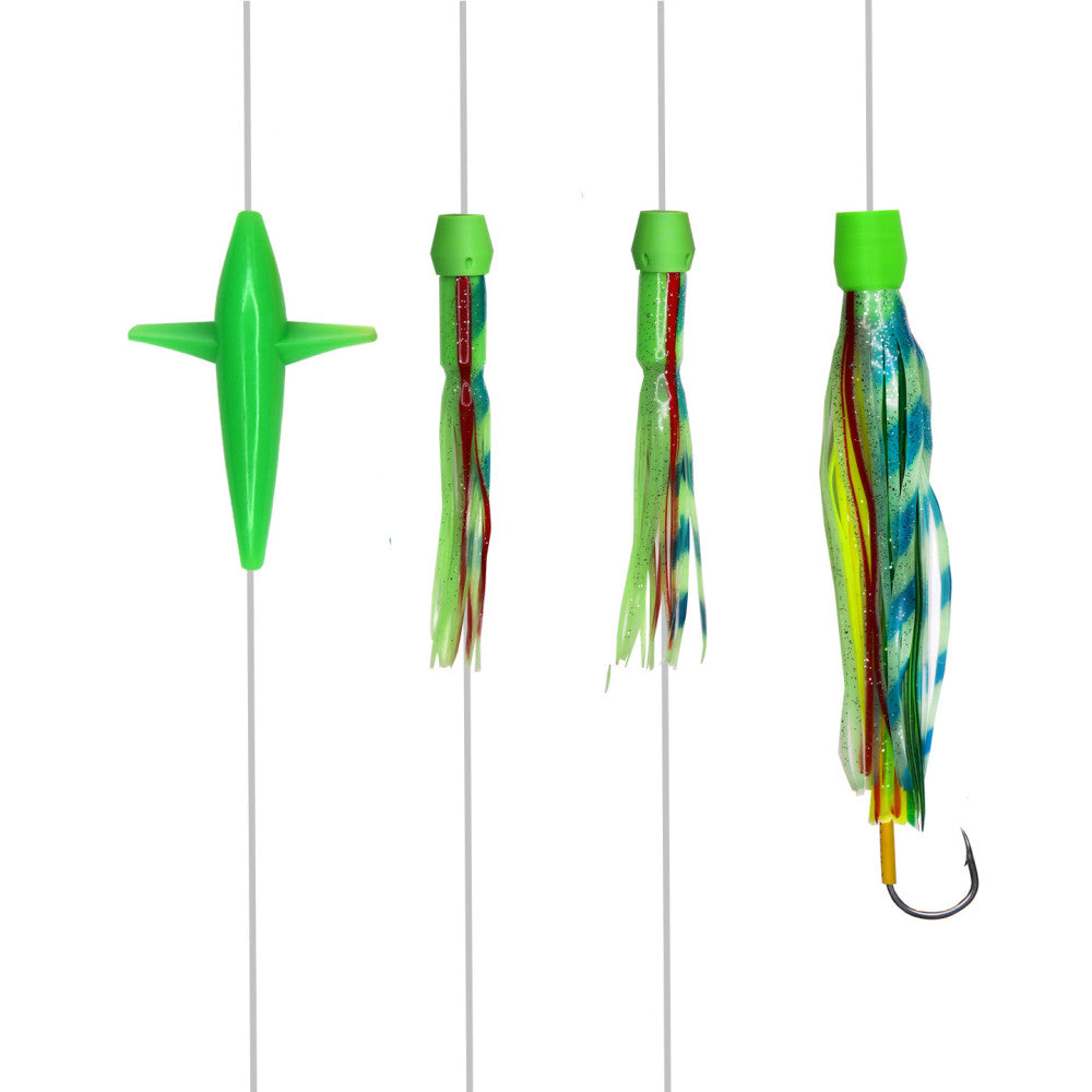 Pakula No Brainer Daisy Chain with Hooked Lure-Teasers-Pakula-Size 25 Lumo-Fishing Station