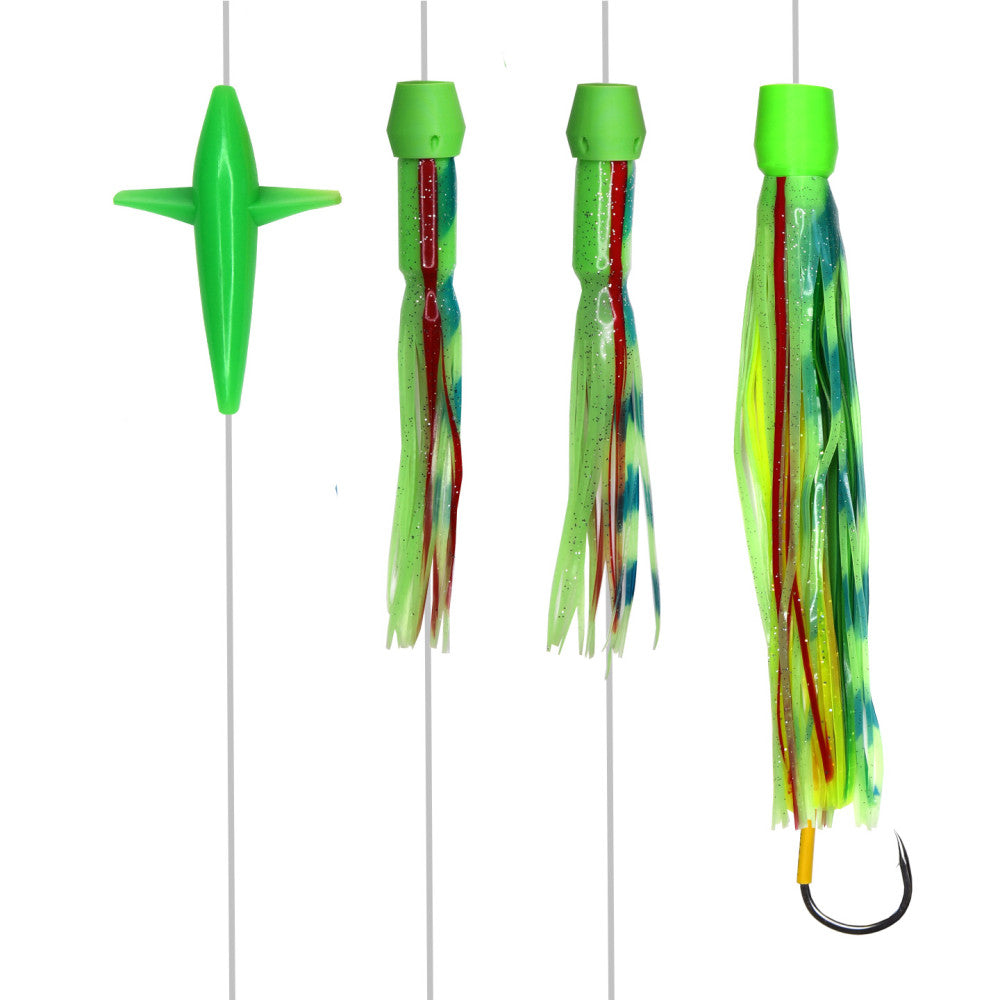 Pakula No Brainer Daisy Chain with Hooked Lure-Teasers-Pakula-Size 35 Lumo-Fishing Station