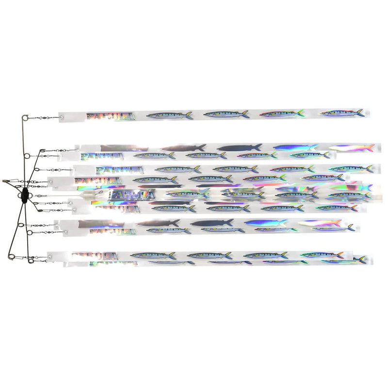 Load image into Gallery viewer, Pakula Stainless Steel Drop Bar - Triple Flash Strip Dredge Teaser-Teasers-Pakula-24" Dredge - Garfish-Fishing Station