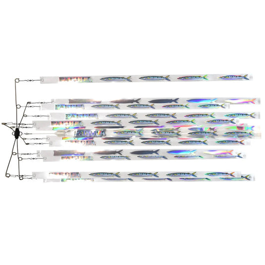 Pakula Stainless Steel Drop Bar - Triple Flash Strip Dredge Teaser-Teasers-Pakula-24