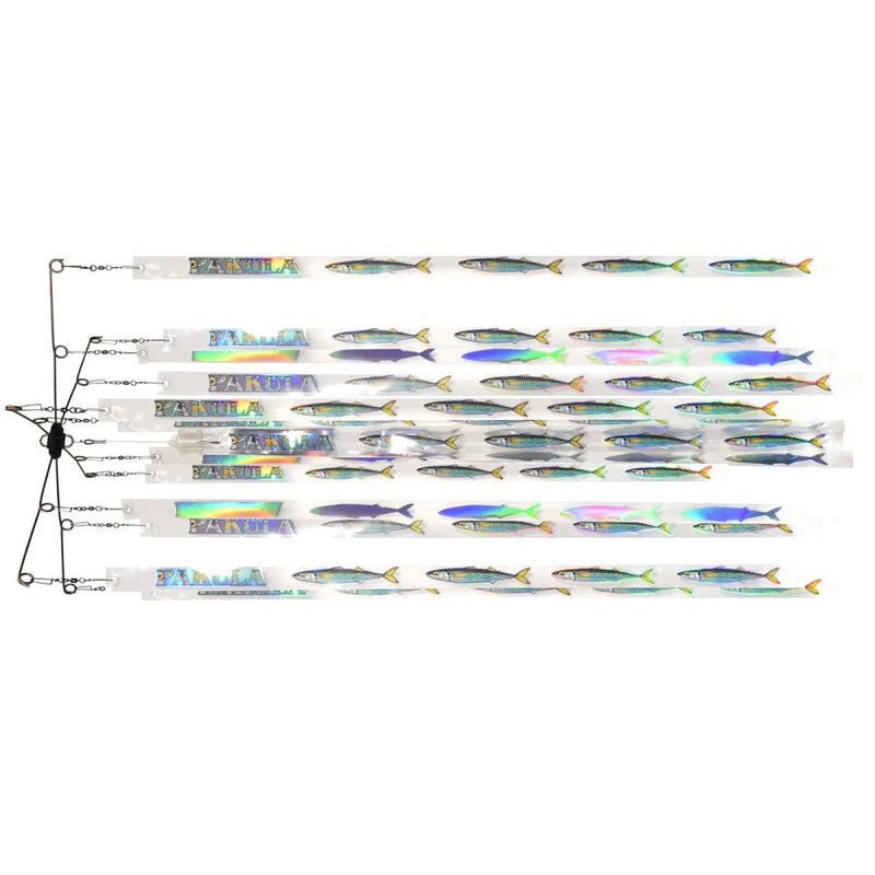 Load image into Gallery viewer, Pakula Stainless Steel Drop Bar - Triple Flash Strip Dredge Teaser-Teasers-Pakula-24" Dredge - Slimey-Fishing Station