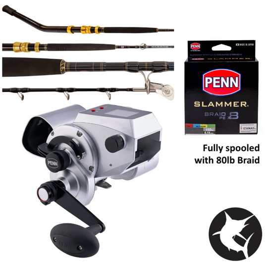 Penn Ocean Assassin II 622OHXXH Rod / Penn Fathom 80 Reel Electric Combo