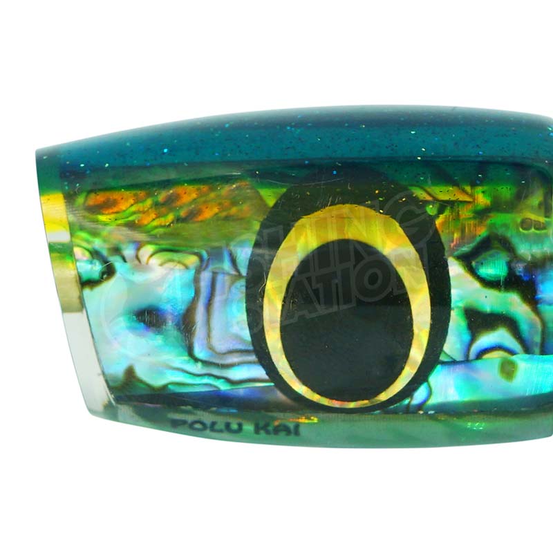 Load image into Gallery viewer, Polu Kai 6" Shaka Plunger-Lure - Skirted Trolling-Polu Kai-Green Head/Yellow Stripe-Fishing Station