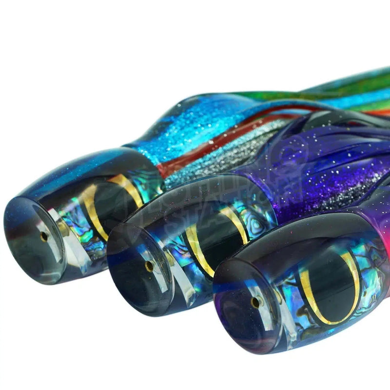 Load image into Gallery viewer, Polu Kai 7" Caveman-Lure - Skirted Trolling-Polu Kai-Purple Head/Pink Stripe-Fishing Station