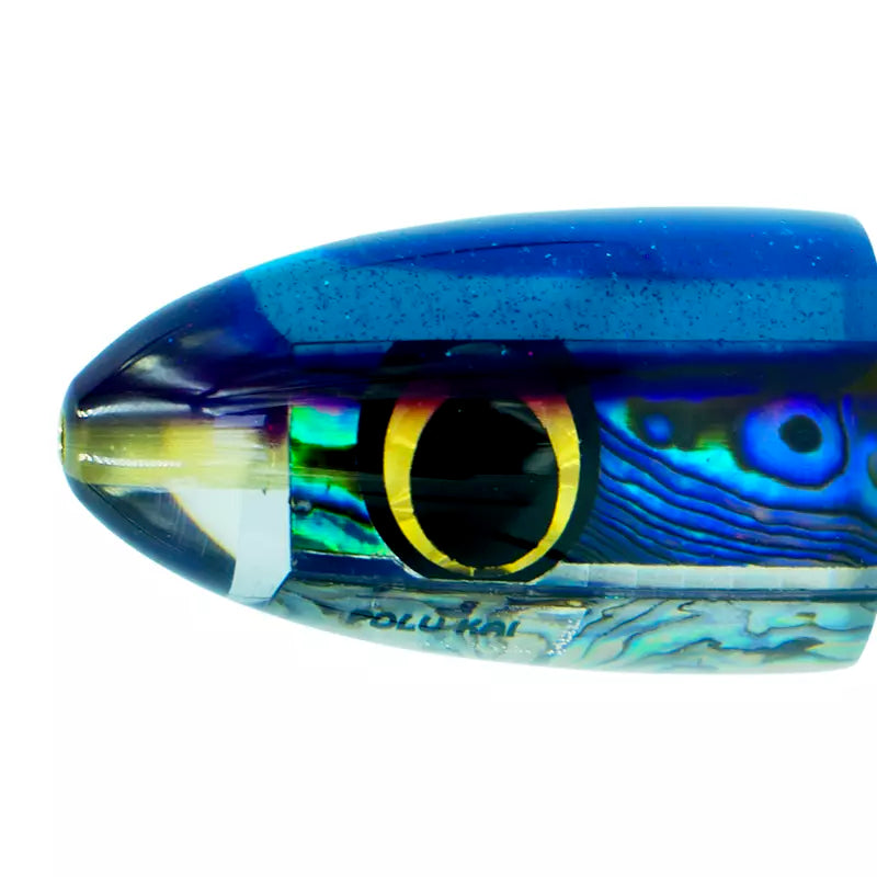 Load image into Gallery viewer, Polu Kai 7" Rocket Man-Lure - Skirted Trolling-Polu Kai-Blue Head/Purple Stripe-Fishing Station