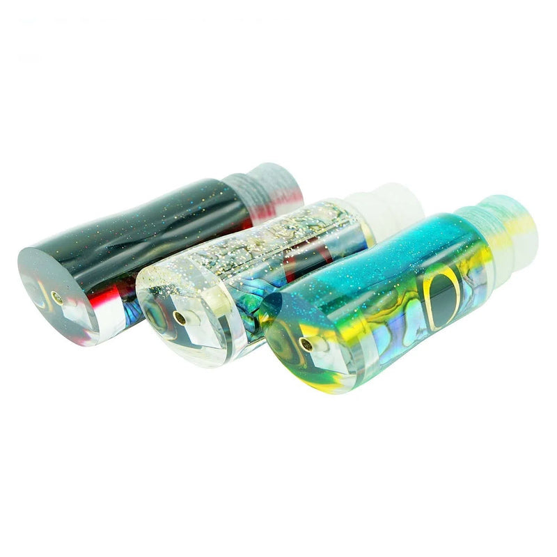 Load image into Gallery viewer, Polu Kai 7" Tail Pipe-Lure - Skirted Trolling-Polu Kai-Purple Head/Pink Stripe-Fishing Station