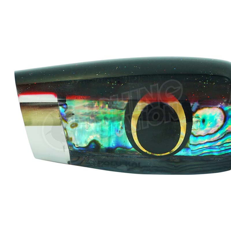 Load image into Gallery viewer, Polu Kai 9" Polu Plunger-Lure - Skirted Trolling-Polu Kai-Black Head/Red Stripe-Fishing Station