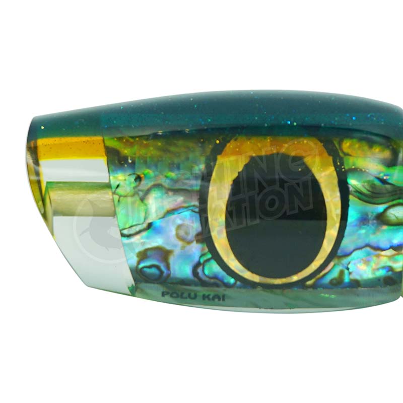 Load image into Gallery viewer, Polu Kai 9" Polu Diver-Lure - Skirted Trolling-Polu Kai-Green Head/Yellow Stripe-Fishing Station