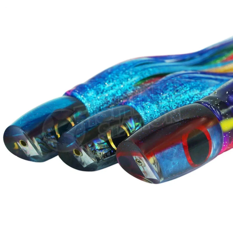 Load image into Gallery viewer, Polu Kai 9" Polu Diver-Lure - Skirted Trolling-Polu Kai-Purple Head/Pink Stripe-Fishing Station