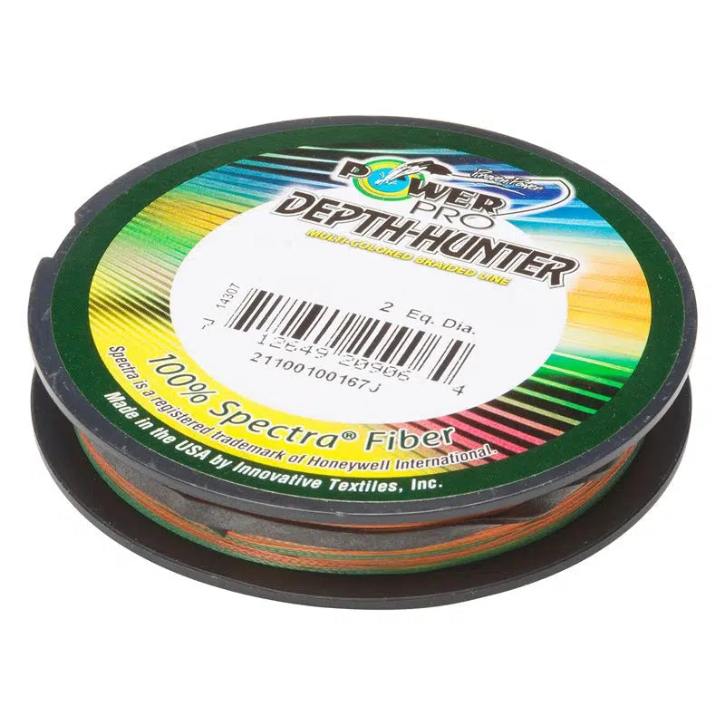 Depth-Hunter Braided Fishing Line Metered 50lb 1500ft 500 Yd Multi-Colored