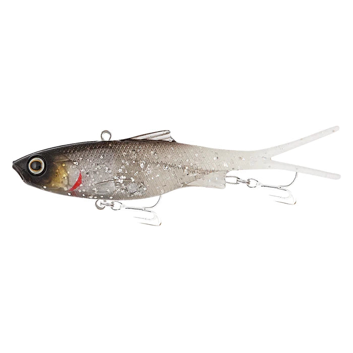 Samaki Vibelicious Fork 125mm 30g Soft Vibe Lure-Lure - Blades & Vibe-Samaki-Silver Glitter-Fishing Station