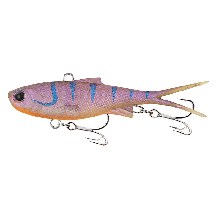 Load image into Gallery viewer, Samaki Vibelicious Fork 85mm 14g Soft Vibe Lure-Lure - Blades & Vibe-Samaki-Pearl Shrimp-Fishing Station
