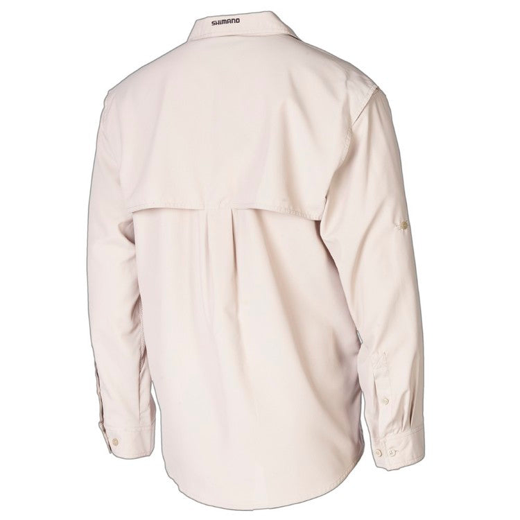 Shimano Vented Long Sleeve Shirt - Oatmeal-Shirts & T-Shirts-Shimano-S-Fishing Station