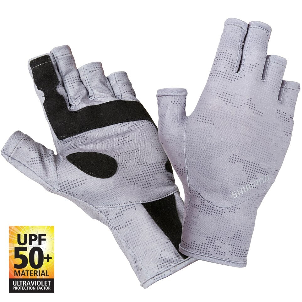 Shimano Sun Gloves UPF Grey Dot Camo