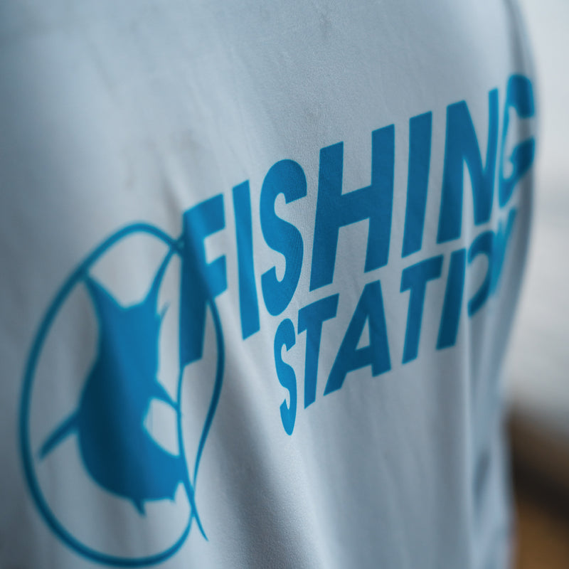 Load image into Gallery viewer, Fishing Station Hooded Performance Shirt - Ice Grey