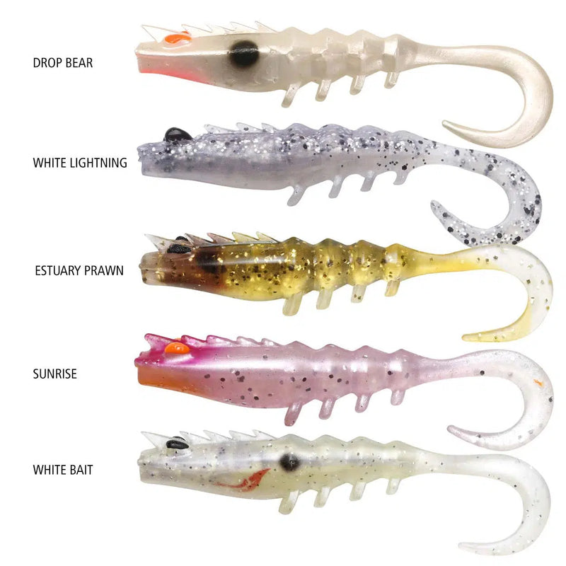 Load image into Gallery viewer, Squidgies Prawn Wriggler Tail-Lure - Soft Plastic-Squidgies-110mm-Estuary Prawn-Fishing Station