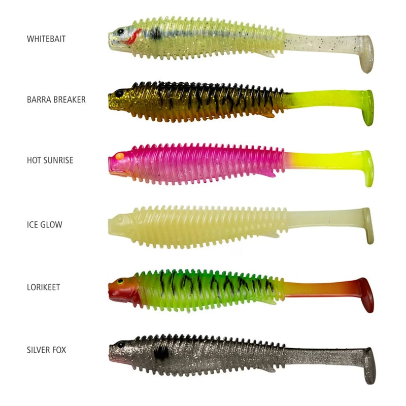 Load image into Gallery viewer, Squidgies Ridge Shad Lure-Lure - Soft Plastic-Squidgies-110mm-Hot Sunrise-Fishing Station