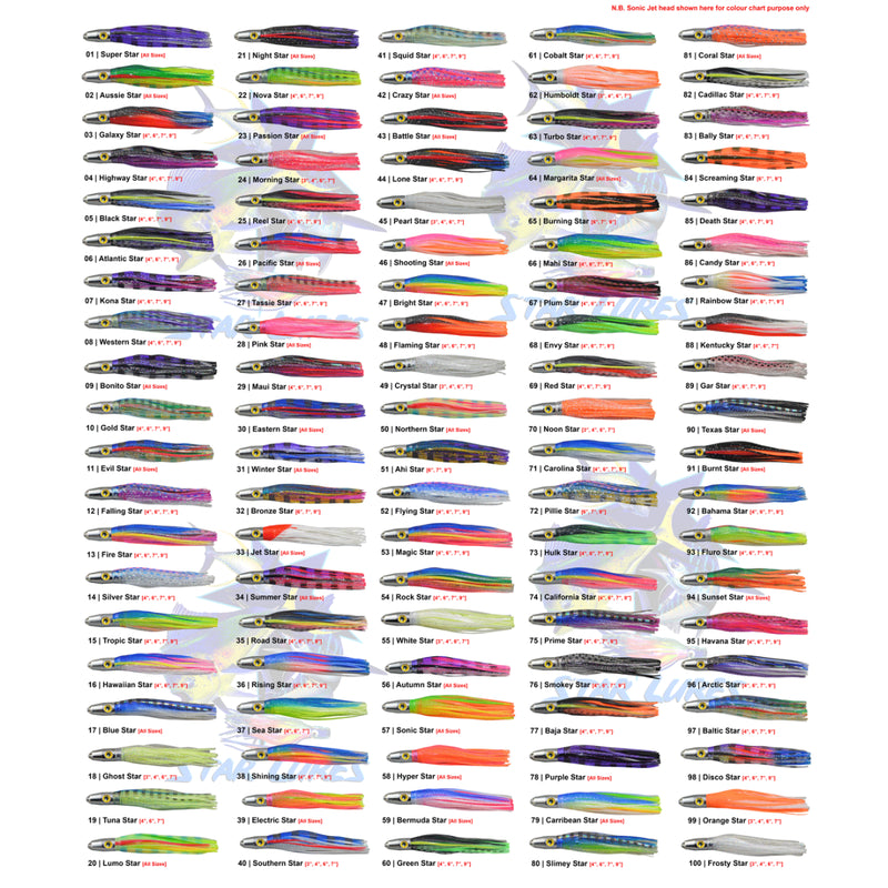 Load image into Gallery viewer, Star Lures 3" Reef Jet Rigged Skirted Trolling Lure-Lure - Skirted Trolling-Star Lures-#11 Evil Star-Fishing Station