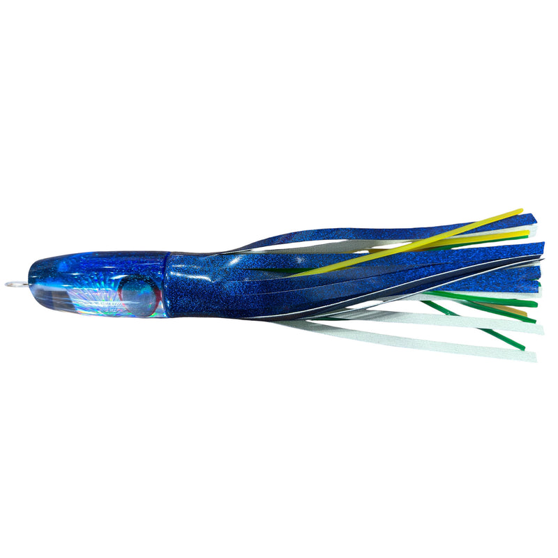 Load image into Gallery viewer, TANTRUM Lures Large Plunger Vinyl Skirted Trolling Lure-Lure - Skirted Trolling-Tantrum-Blue/Green Yellow Inner-Fishing Station