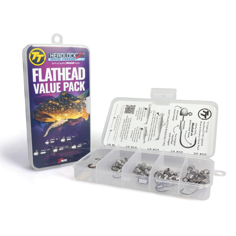 Load image into Gallery viewer, TT Headlockz HD Flathead Value Pack Jigheads-Hooks - Jigheads-Tackle Tactics (TT)-Fishing Station
