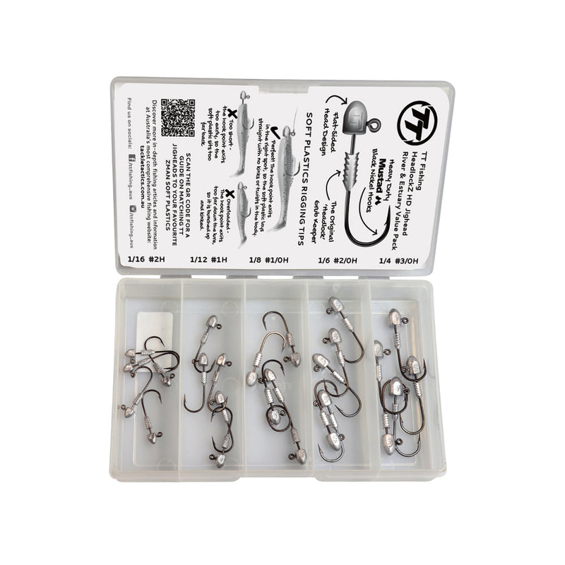 Load image into Gallery viewer, TT Headlockz HD River and Estuary Value Pack Jig Heads-Hooks - Jigheads-Tackle Tactics (TT)-Fishing Station