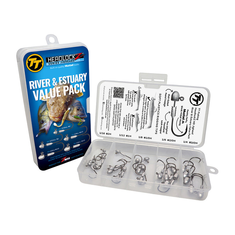 Load image into Gallery viewer, TT Headlockz HD River and Estuary Value Pack Jig Heads-Hooks - Jigheads-Tackle Tactics (TT)-Fishing Station