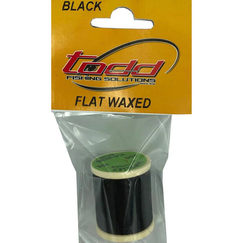 Load image into Gallery viewer, Todd Flat Waxed Thread (210 Denier)-Fly Fishing - Fly Components-Todd-Black-Fishing Station
