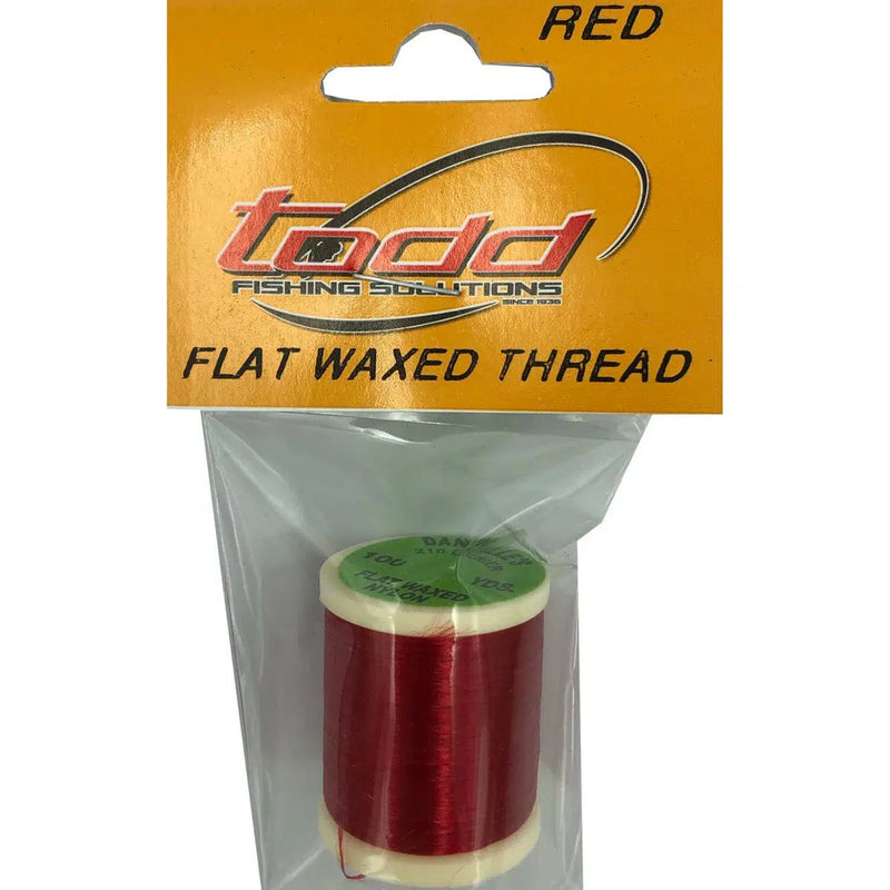 Load image into Gallery viewer, Todd Flat Waxed Thread (210 Denier)-Fly Fishing - Fly Components-Todd-Red-Fishing Station