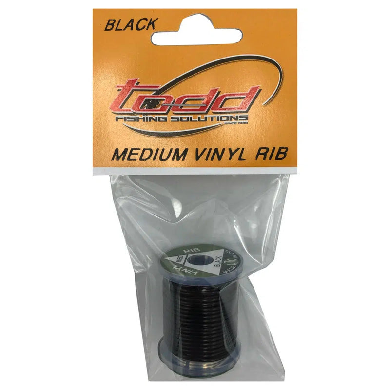 Load image into Gallery viewer, Todd Vinyl D Rib-Fly Fishing - Fly Components-Todd-Black-Medium-Fishing Station
