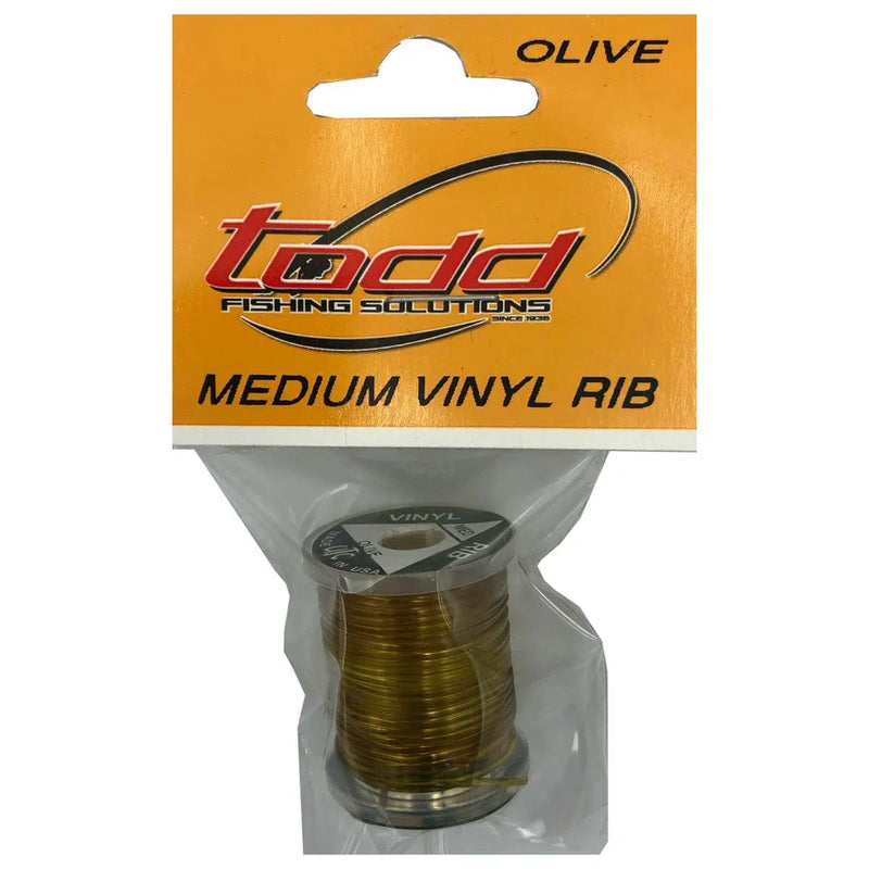 Load image into Gallery viewer, Todd Vinyl D Rib-Fly Fishing - Fly Components-Todd-Olive-Medium-Fishing Station