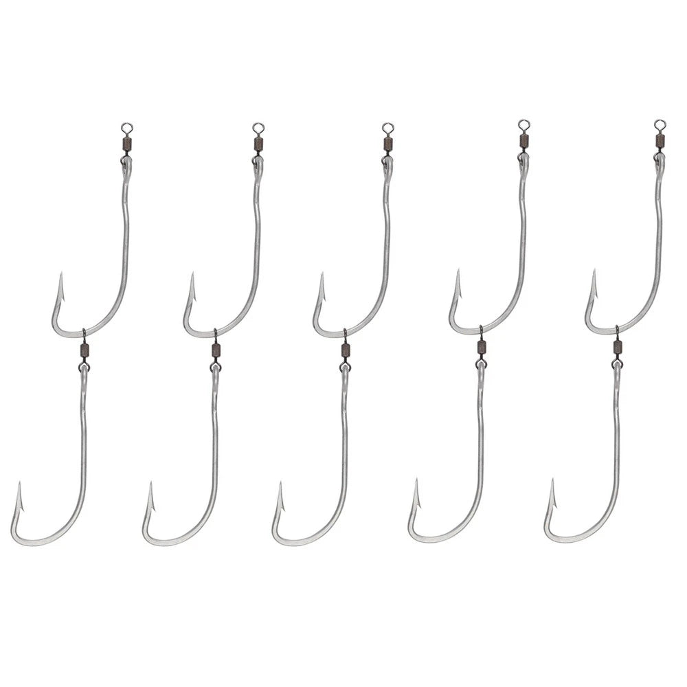 Tru Turn Gang Hooks 2 Hook Rig (5 Rigs)-Hooks - Gang-Tru Turn-Size 2-Fishing Station