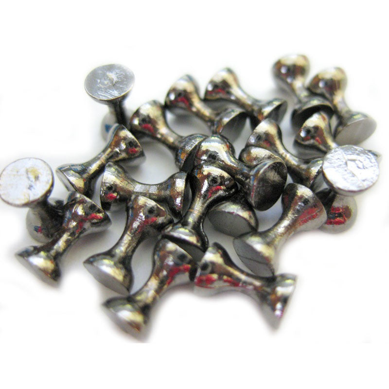 Load image into Gallery viewer, Tungsten Hourglass Eyes-Fly Fishing - Fly Components-Todd-Silver/Red-3x5mm-Fishing Station