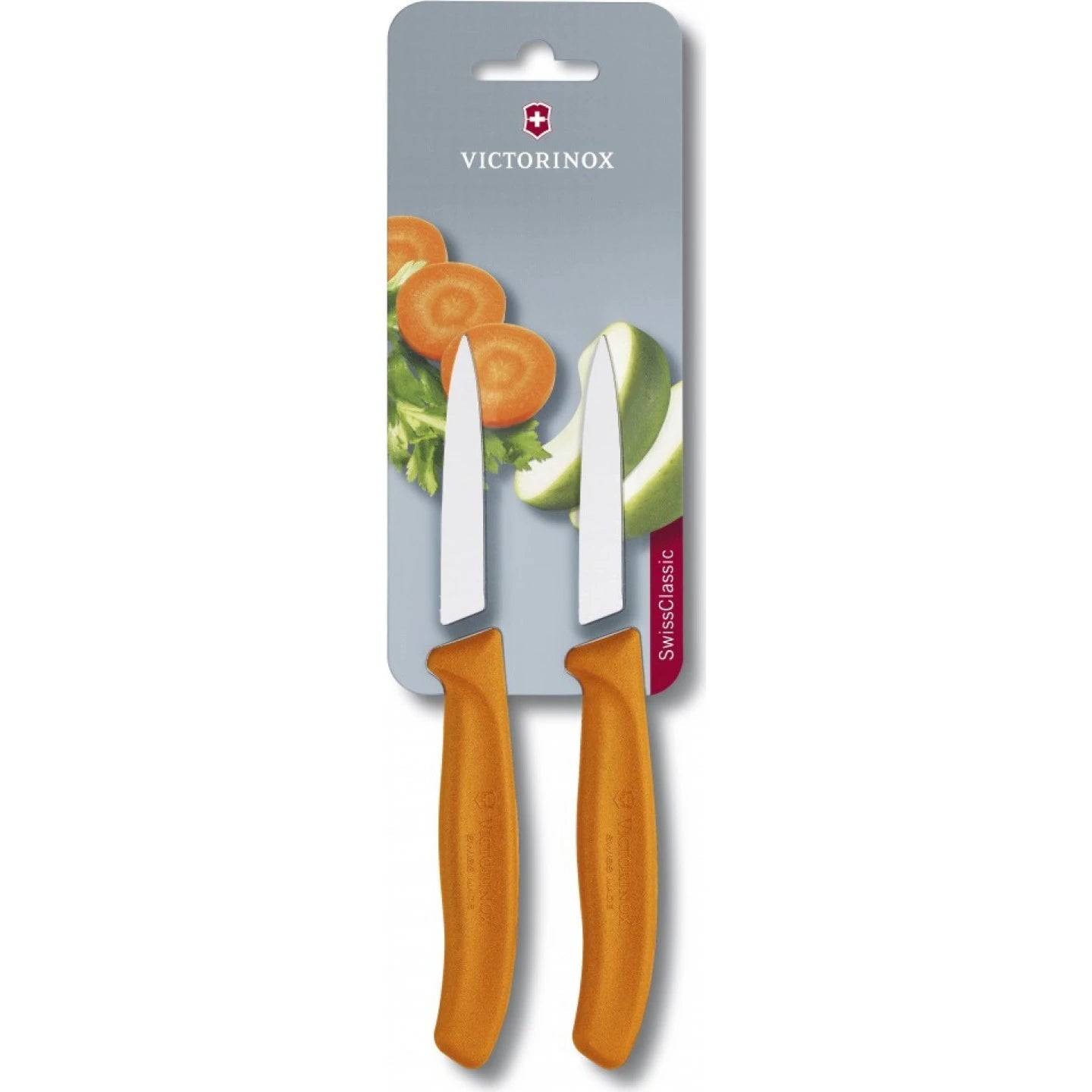 Victorinox Swiss Classic Pointed Blade Paring Knife Orange 2pc-Tools - Knives-Victorinox-Fishing Station