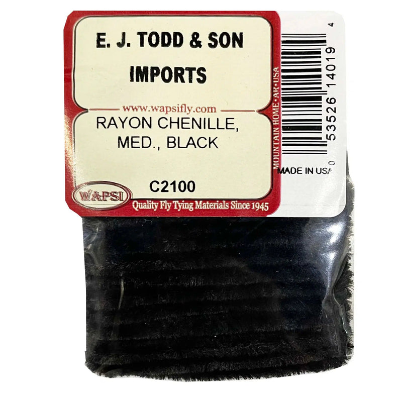 Load image into Gallery viewer, Wapsi Rayon Chenille-Fly Fishing - Fly Tying Material-Wapsi-Black-Medium-Fishing Station