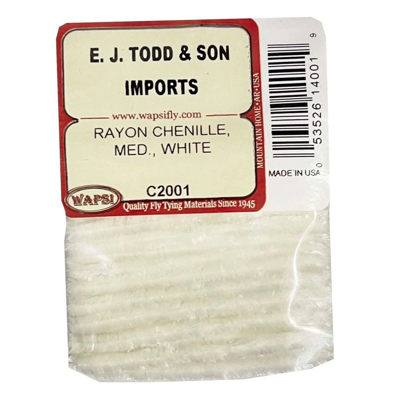 Load image into Gallery viewer, Wapsi Rayon Chenille-Fly Fishing - Fly Tying Material-Wapsi-White-Medium-Fishing Station