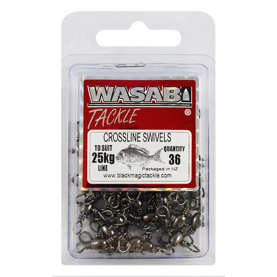 Load image into Gallery viewer, Wasabi Crossline Swivel - Value Pack-Terminal Tackle - Swivels & Snaps-Wasabi-25kg-Fishing Station