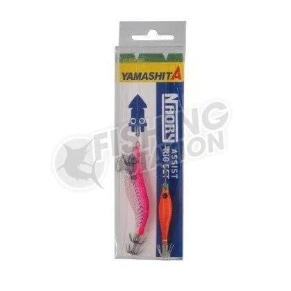 Load image into Gallery viewer, Yamashita Naory Assist Paternoster Rig Set-Lure - Squid Jigs-Yamashita-A - Pink & Orange Oppai-1.8B-Fishing Station