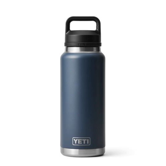 Yeti Rambler 36oz (1L) Reuseable Bottle with Chug Cap-Drinkware-Yeti-Navy-Fishing Station