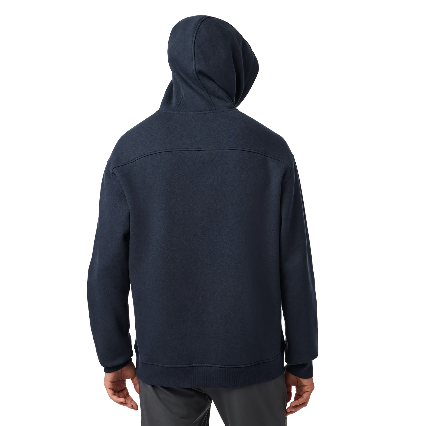 Yeti Logo Built For The Wild Fleece Hoodie Navy