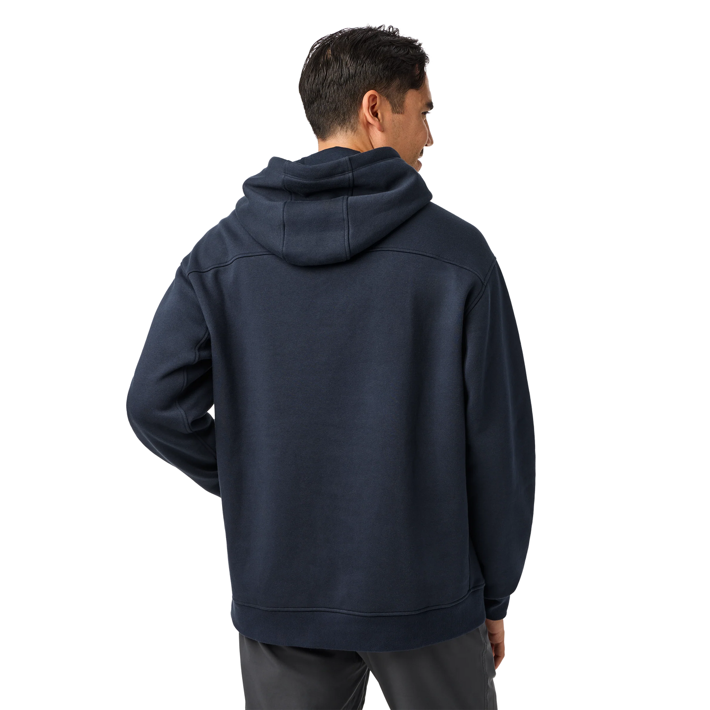 Yeti Logo Built For The Wild Fleece Hoodie Navy