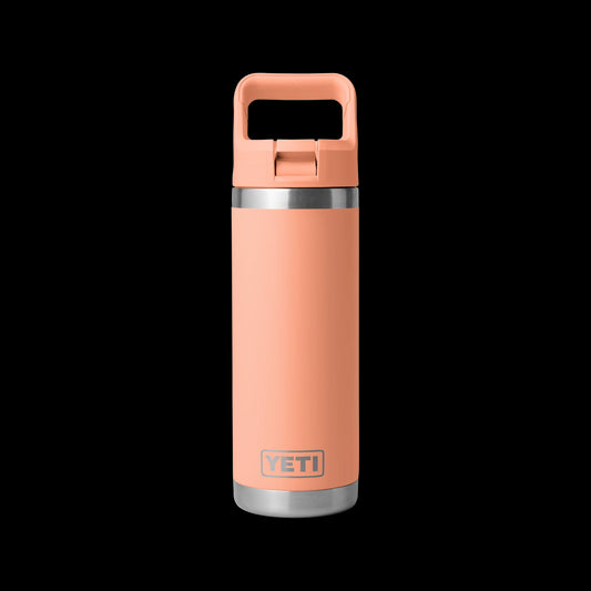 Yeti Rambler 18oz (532ml) Reusable Bottle with Straw Cap-Drinkware-Yeti-Lowcountry Peach-Fishing Station