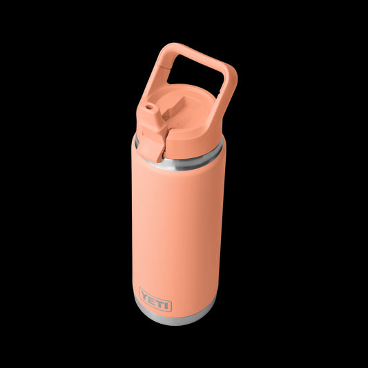 Yeti Rambler 26oz (769ml) Reuseable Bottle with Straw Cap-Drinkware-Yeti-Lowcountry Peach-Fishing Station