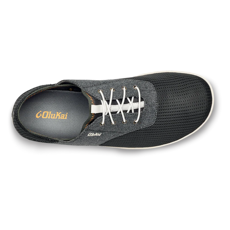 Load image into Gallery viewer, OluKai Nohea Moku Mens Boat Shoe - Dark Shadow