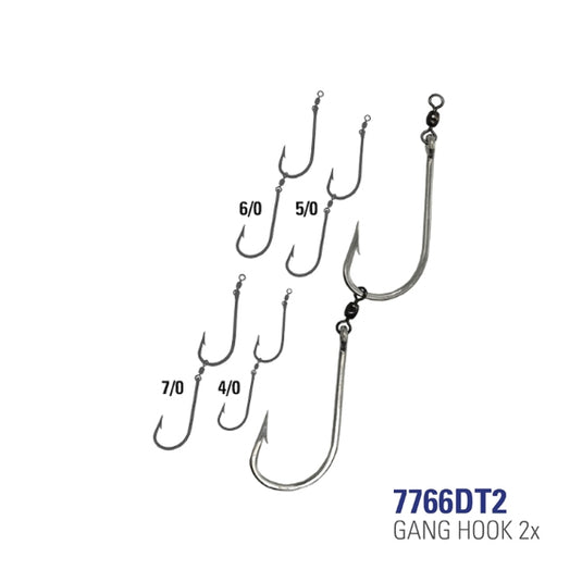 Mustad 7766DT2 Gang Hook 2x