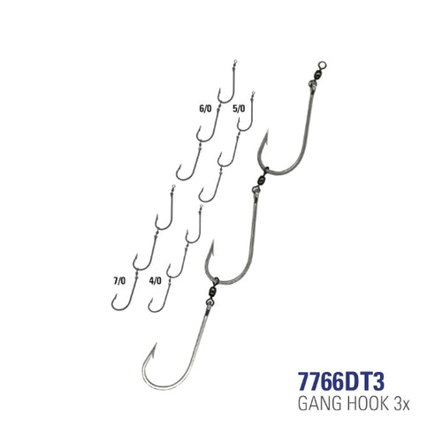 Mustad 7766DT3 Gang Hook 3x