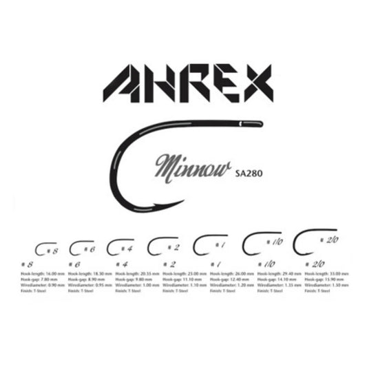 Ahrex SA 280 Minnow Hook-Hooks - Fly-Ahrex-Size 1 - (12pc)-Fishing Station