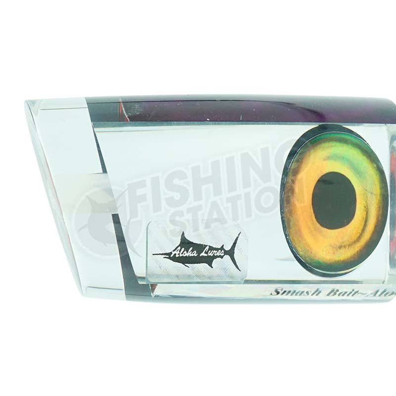 Aloha Large Smash Bait-Lure - Skirted Trolling-Aloha Lures-Clear Purple Head-Fishing Station